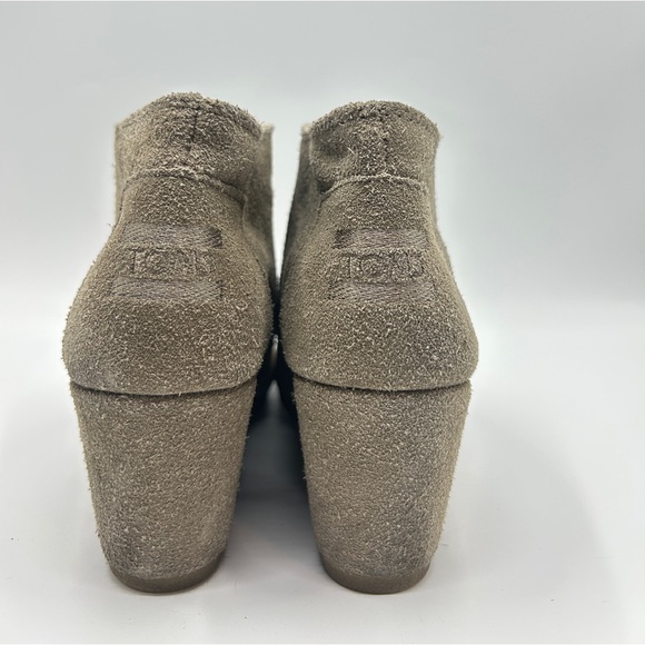 Toms Tan Suede Wedge Boots Women Size 7.5 - Picture 3 of 8